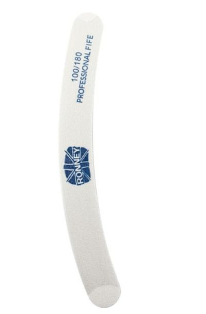 RONNEY Professional PREMIUM Nailfile -PILNIK 100/180 BIAŁY BANAN   