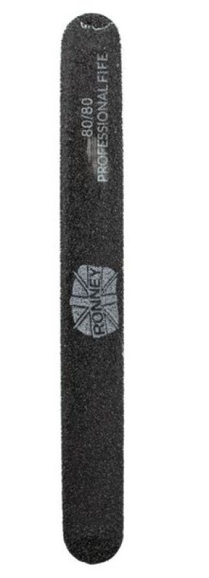 RONNEY ProfessionPREMIUM Nailfile -PILNIK 80/80 CZARNY PROSTY