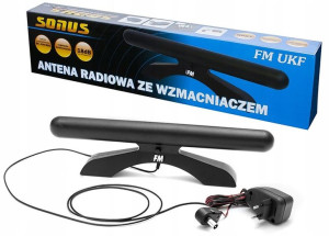 Antena radiowa pokojowa Sonus FM ze wzmacniaczem