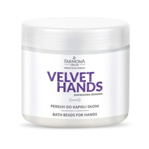 FARMONA VELVET HANDS Perełki do kąpieli dłoni 380 g