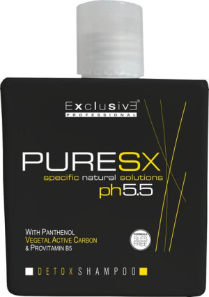 PURE SX DETOX Szampon 250 ML- na bazie aktywnego węgla roślinnego