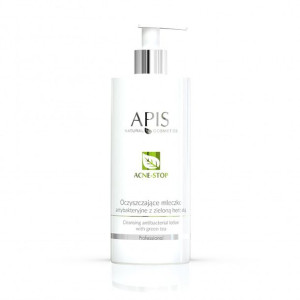 APIS Acne-Stop oczyszczające mleczko antybakt. z zieloną herbatą 500ml