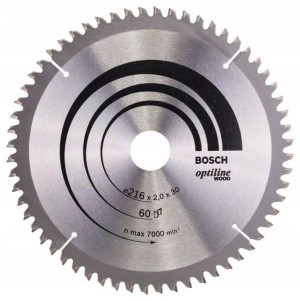 Bosch Tarcza Pilarska Optiline Wood 216x30 Z60
