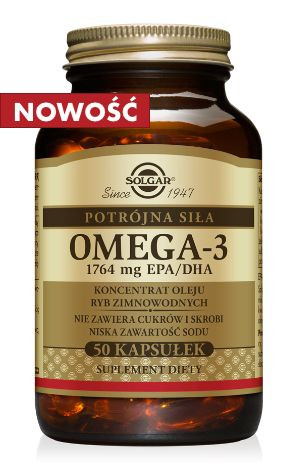 Omega 3 Potrójna Siła (1764mg EPA i DHA) SOLGAR (50 kps)