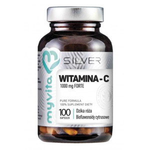 Witamina C z dziką różą + bioflawonoidy 1000mg (100kps.) MyVita Silver Pure