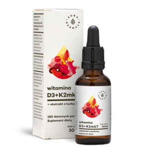 Witamina D3+K2mk7+ekstrakt z kurkumy(30ml)