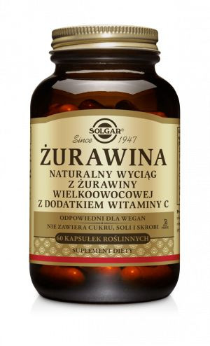 Żurawina wielkoowocowa 400mg (z witaminą C) SOLGAR (60 kps)