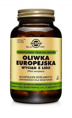 Oliwka Europejska ekstrakt (225mg) SPSD SOLGAR (60 kps)