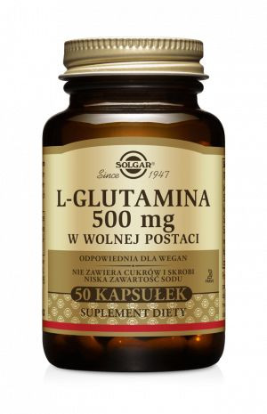 L-Glutamina (w wolnej postaci) 500mg SOLGAR (50 kps)