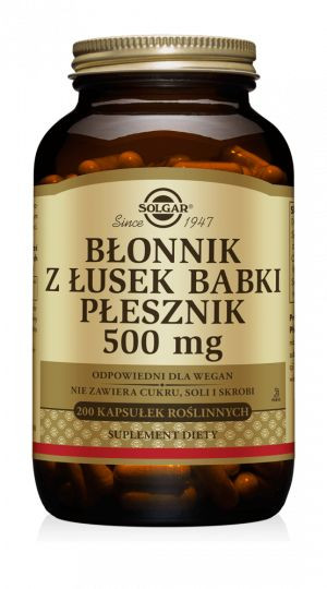 Błonnik z łusek Babki Płesznik (500mg) SOLGAR (200 kps)