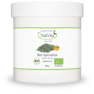 Spirulina BIO 400mg CHLOROFIL NATURALNY NatVita (1 250 tabletek)