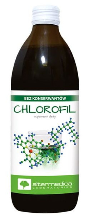 Chlorofil w płynie do picia Altermedica (500ml) Chlorofil z lucerny natural