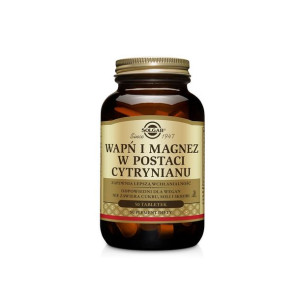Wapń i Magnez w postaci Cytrynianów SOLGAR (50 tab)