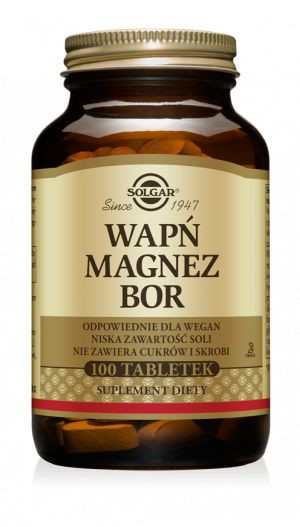 Wapń Magnez Bor SOLGAR (100 tab)