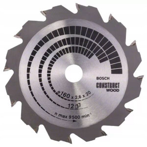 Bosch Tarcza Pilarska Construct Wood 160x20 Z12