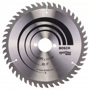 Bosch Tarcza Pilarska Optiline Wood 190x30 Z48