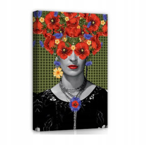 Obraz Frida Kahlo Do Salonu Duży Nowoczesny Na Płótnie 120x80