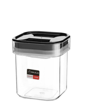 Pojemnik hermetyczny na żywność RENO 0,6 l czarny silikonowa uszczelka
