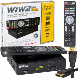 Tuner Dekoder Dvb-t2 Tv Naziemnej Hd + Kabel Hdmi