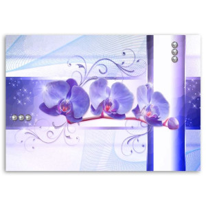 OBRAZ NA PŁÓTNIE Orchidea Kwiaty Fioletowy 90x60