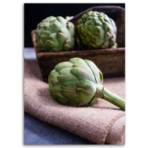 OBRAZ DO KUCHNI Karczoch Warzywa Natura 40x60