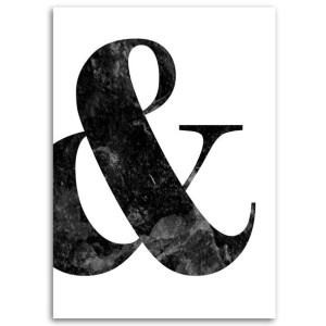 OBRAZ MŁODZIEŻOWY Napis Symbol & 40x60