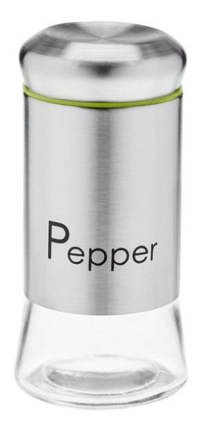 Pieprzniczka przyprawnik pojemnik szklany pieprz GRENO 150 ml stal zielony