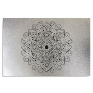 OBRAZ SREBRNY Mandala Geometryczny Motyw 100x70