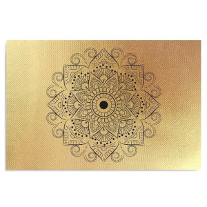 OBRAZ NA PŁÓTNIE CANVAS Złota mandala 100x70