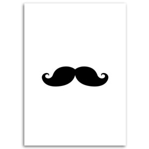 OBRAZ MŁODZIEŻOWY Wąsy Hipster 60x90