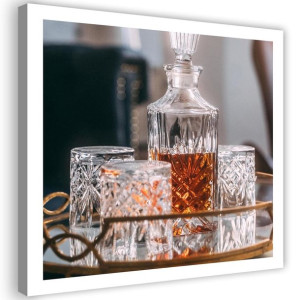 OBRAZ DO BIURA Karafka Whisky 60x60