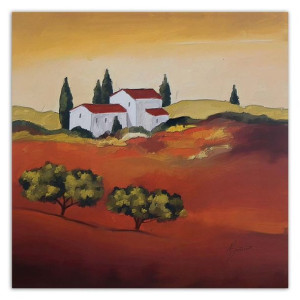OBRAZ NA PŁÓTNIE Toskania Krajobraz Włochy 60x60