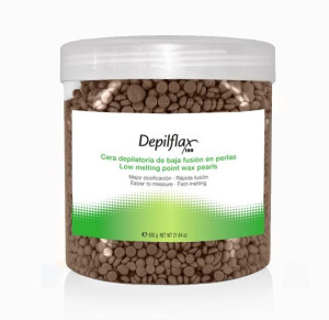 Depilflax Wosk Twardy Bezpaskowy Do Depilacji Perełka 600g Czekoladowy