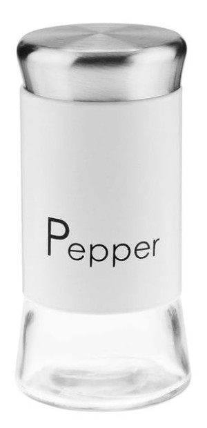 Pieprzniczka przyprawnik pojemnik szklany pieprz GRENO 150 ml stal biały
