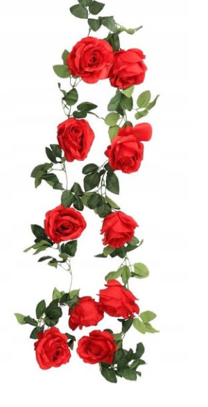 Róża Róże Girlanda Róż 210 Cm Ozdoba