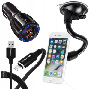 Uchwyt Magnetyczny Telefon Auta KABEL iPhone GRATS