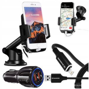 Uchwyt Samochodu Telefonu Kabel Lightning Ładowara