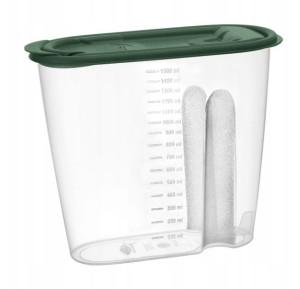 Pojemnik dozownik do żywności art. sypkie MOLLY 1500 ml 1,5 l zielony