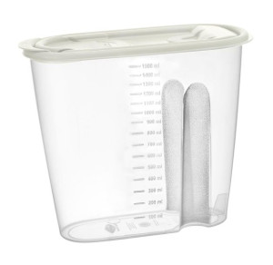Pojemnik dozownik do żywności art. sypkie MOLLY 1500 ml 1,5 l kremowy