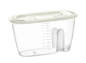 Pojemnik dozownik do żywności art. sypkie MOLLY 1000 ml 1,0 l kremowy