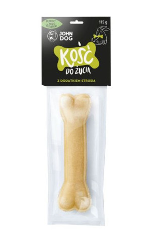JOHN DOG Kość do żucia z dodatkiem strusia 17cm