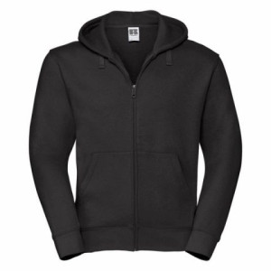 Bluza męska rozpinana z kapturem Authentic Russell Czarny 3XL