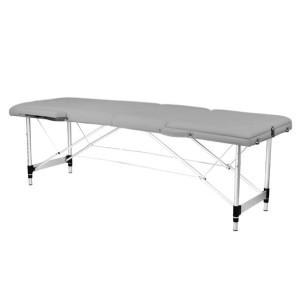 Stół Składany Do Masażu Aluminiowy Activ Fizjo Komfort 3 Segmentowy Szary