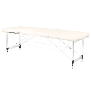 Stół Składany Do Masażu Aluminiowy Komfort Activ Fizjo 2 Segmentowe Cream
