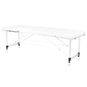 Stół Składany Do Masażu Aluminiowy Komfort Activ Fizjo 2 Segmentowe White
