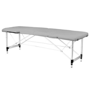 Stół Składany Do Masażu Aluminiowy Komfort Activ Fizjo 2 Segmentowy Szary