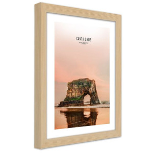 Plakat w ramie naturalnej, Santa Cruz - 60x90