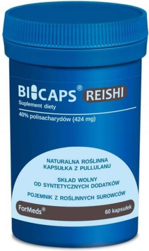 Reishi 40% polisacharydów 424 mg - Suplement diety 60 kaps. - Formeds BiCap