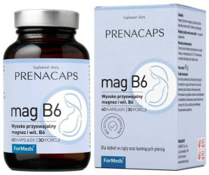 PrenaCaps mag B6 - Magnez + Witamina B6 - Suplement diety DLA KOBIET 60 kap