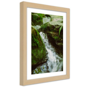 Plakat w ramie naturalnej, Rwąca rzeka - 30x45
